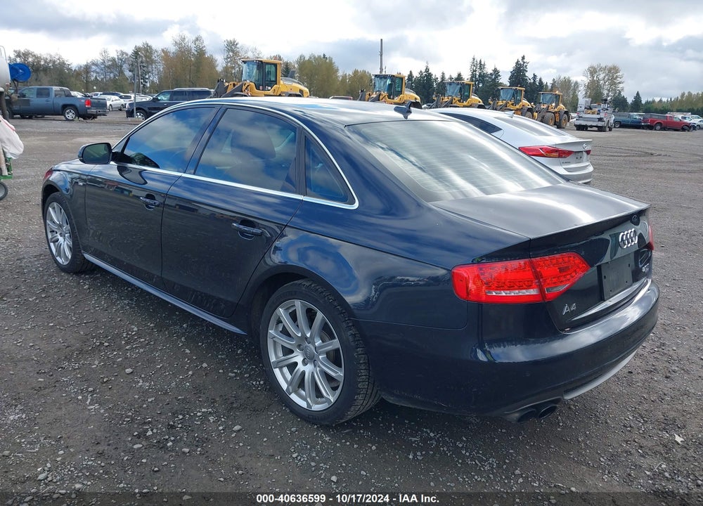 2012 AUDI A4 2.0T PREMIUM VIN: WAUFFAFL8CA114596