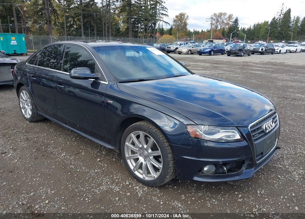 2012 AUDI A4 2.0T PREMIUM VIN: WAUFFAFL8CA114596