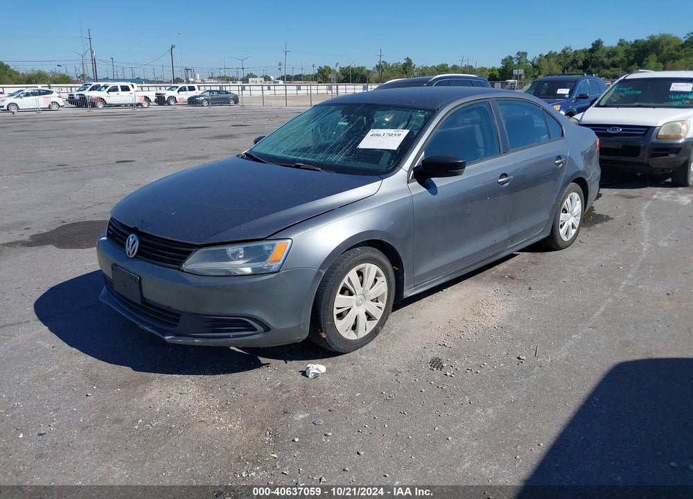 2012 VOLKSWAGEN JETTA 2.0L S VIN: 3VW2K7AJ1CM398949