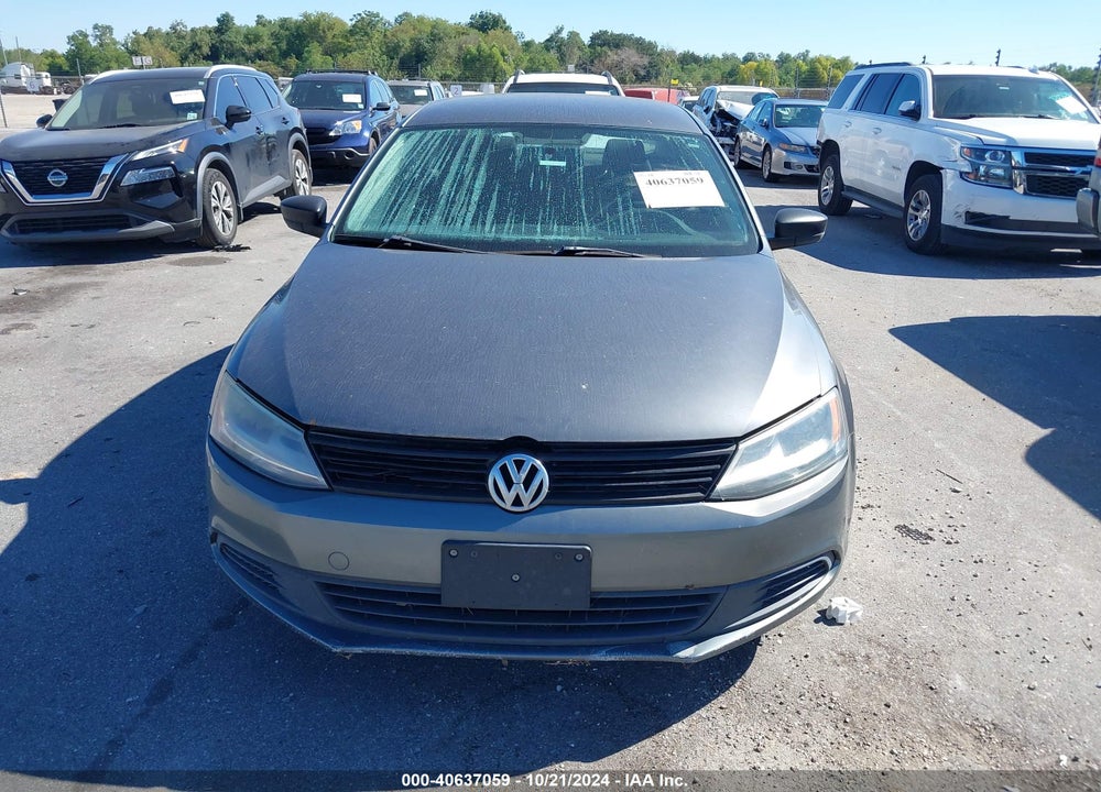 2012 VOLKSWAGEN JETTA 2.0L S VIN: 3VW2K7AJ1CM398949