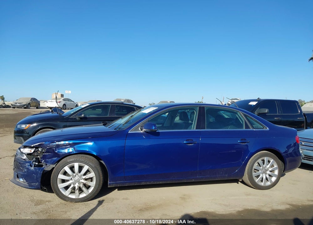 2013 AUDI A4 2.0T PREMIUM VIN: WAUAFAFL8DN043419