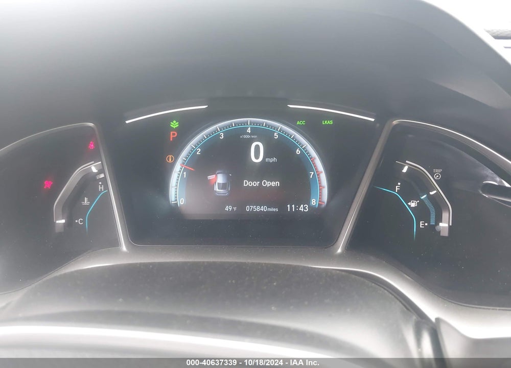 2019 HONDA CIVIC EX VIN: 2HGFC3B38KH352513