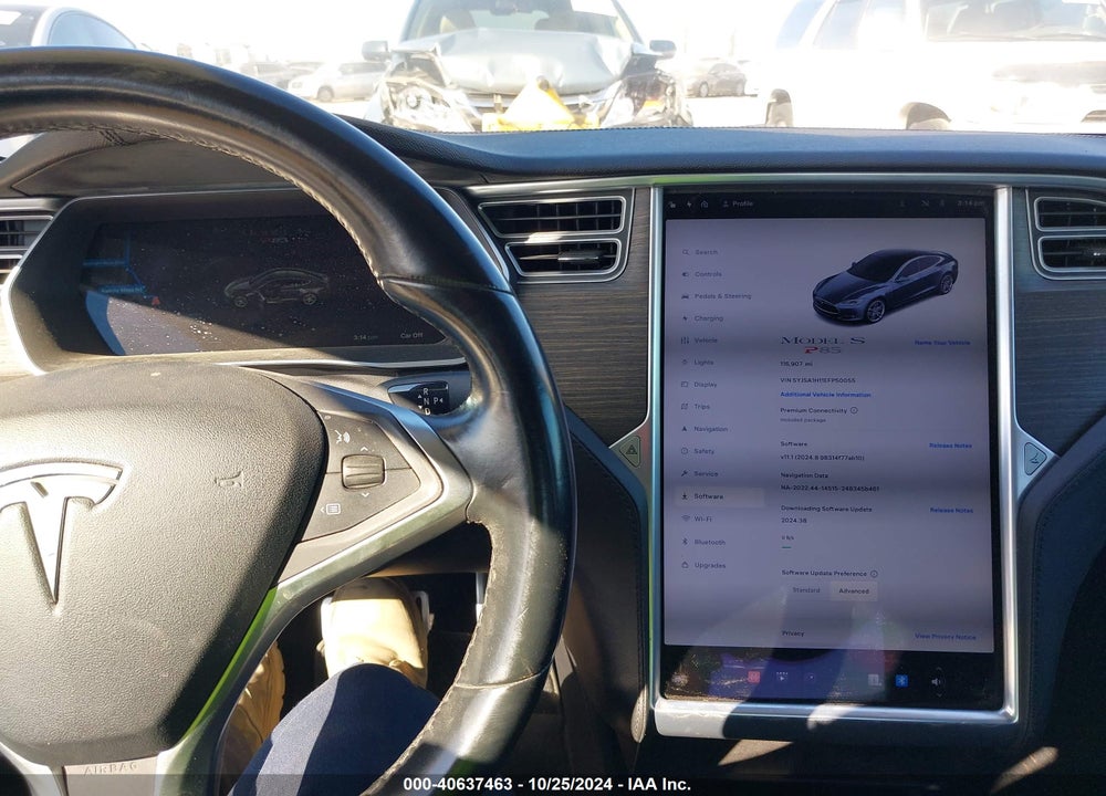2014 TESLA MODEL S P85 VIN: 5YJSA1H11EFP50055