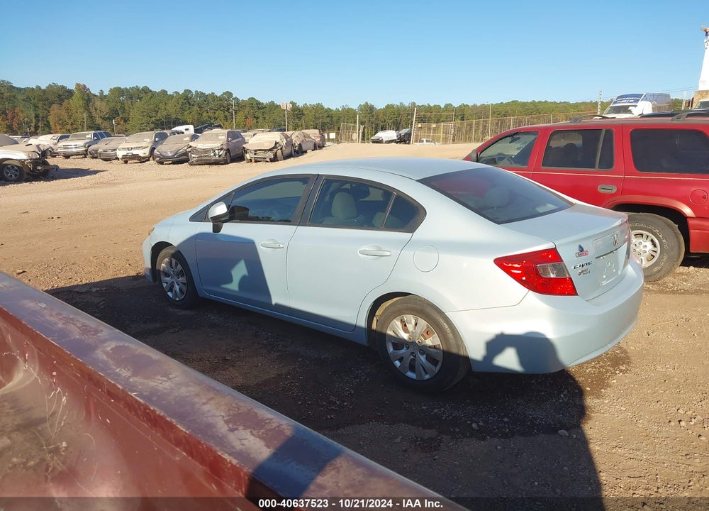 2012 HONDA CIVIC SDN LX VIN: 19XFB2F55CE075761