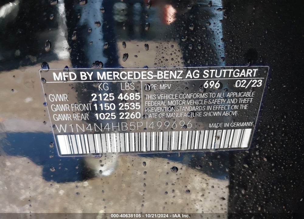 2023 MERCEDES-BENZ GLA 250 4MATIC VIN: W1N4N4HB5PJ499696