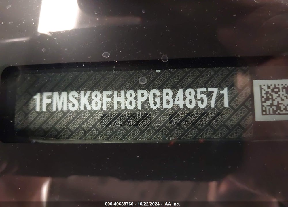 2023 FORD EXPLORER LIMITED VIN: 1FMSK8FH8PGB48571