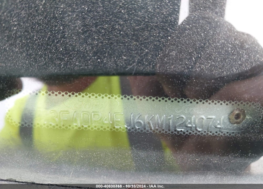 2019 FORD FIESTA SE VIN: 3FADP4EJ6KM124074