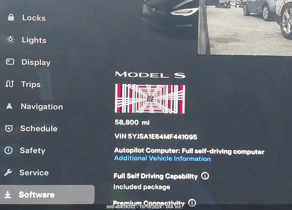 2021 TESLA MODEL S PLAID TRI MOTOR ALL-WHEEL DRIVE VIN: 5YJSA1E64MF441095
