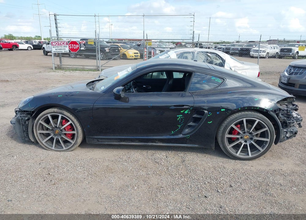 2017 PORSCHE 718 CAYMAN S VIN: WP0AB2A88HS285223