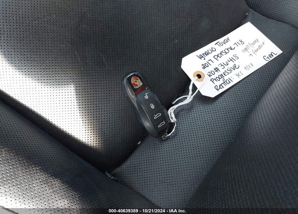 2017 PORSCHE 718 CAYMAN S VIN: WP0AB2A88HS285223