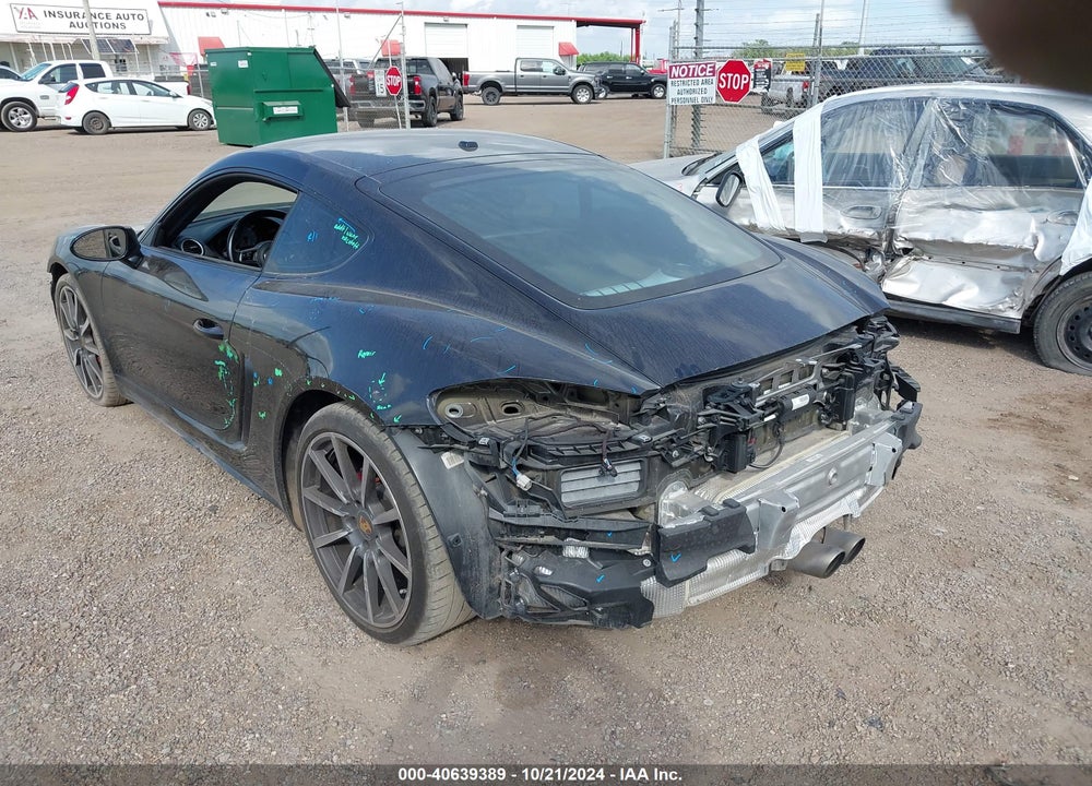 2017 PORSCHE 718 CAYMAN S VIN: WP0AB2A88HS285223