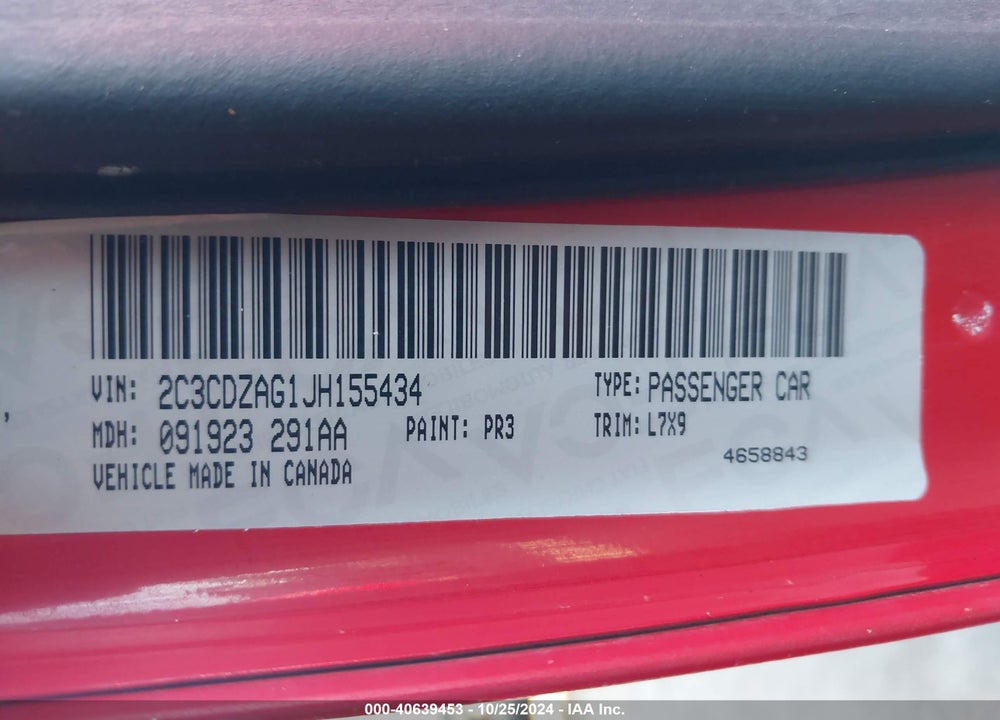 2018 DODGE CHALLENGER SXT VIN: 2C3CDZAG1JH155434