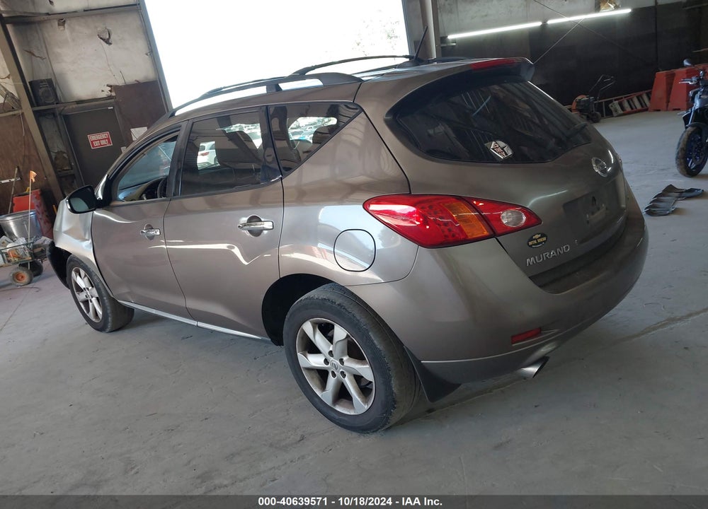 2009 NISSAN MURANO SL VIN: JN8AZ18UX9W014977