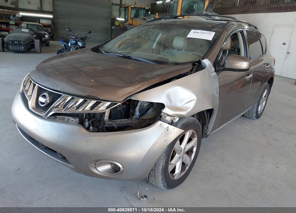 2009 NISSAN MURANO SL VIN: JN8AZ18UX9W014977