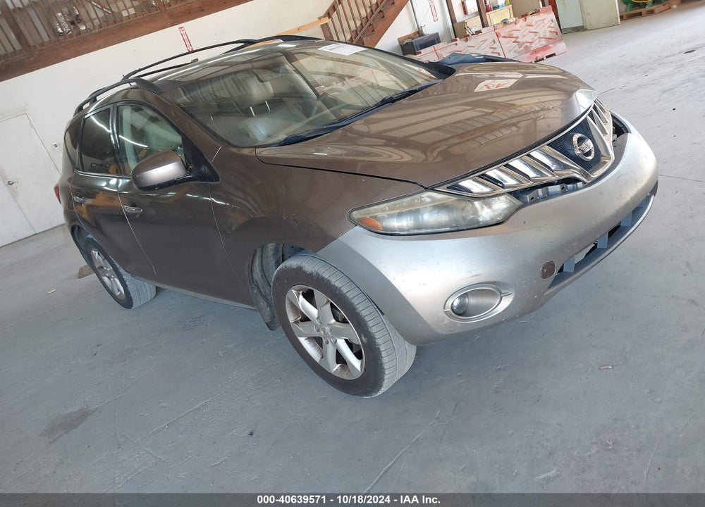 2009 NISSAN MURANO SL VIN: JN8AZ18UX9W014977