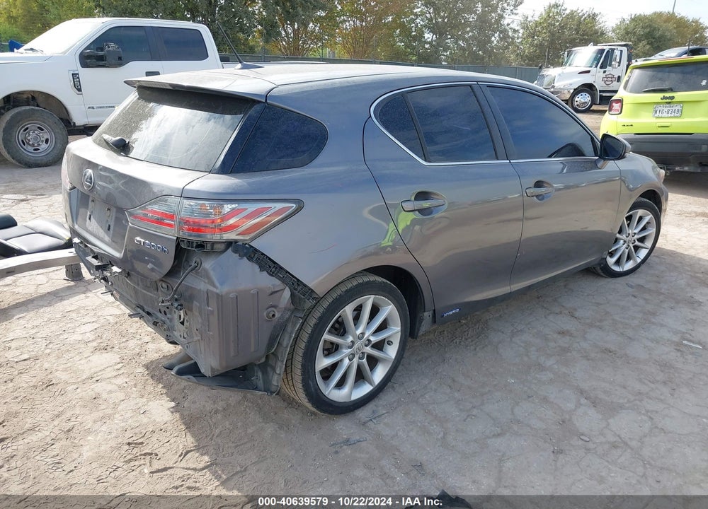 2012 LEXUS CT 200H PREMIUM VIN: JTHKD5BH4C2058987