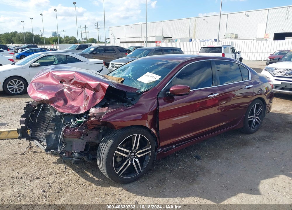 2016 HONDA ACCORD SPORT VIN: 1HGCR2F56GA051428