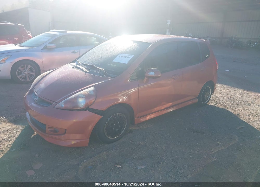 2007 HONDA FIT SPORT VIN: JHMGD38637S022987
