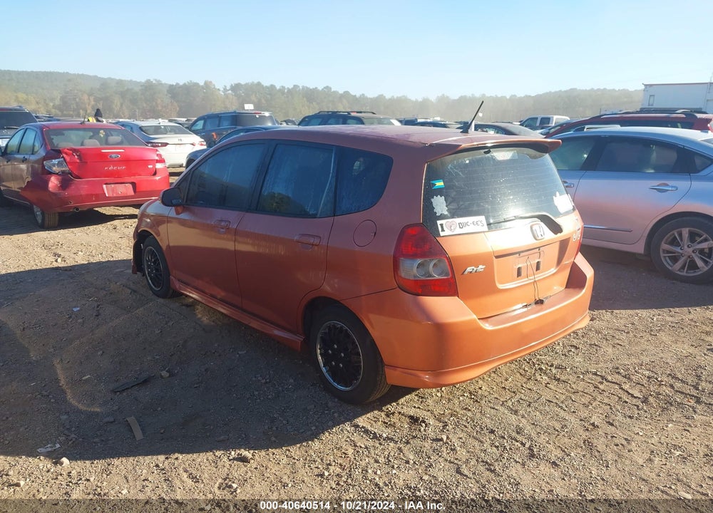 2007 HONDA FIT SPORT VIN: JHMGD38637S022987