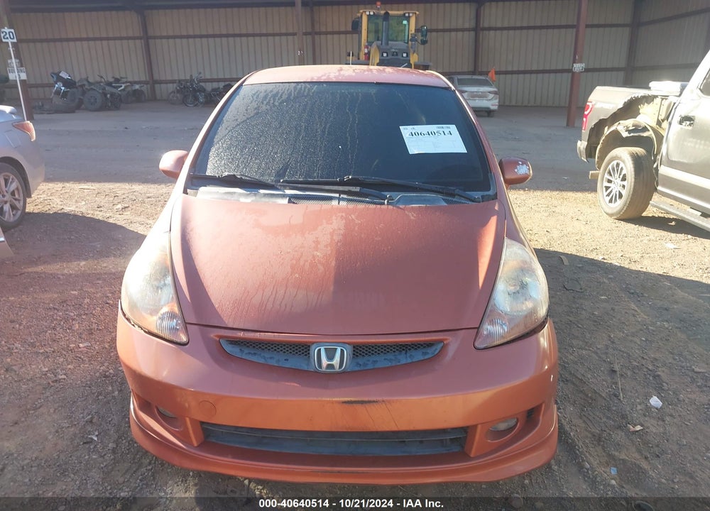 2007 HONDA FIT SPORT VIN: JHMGD38637S022987
