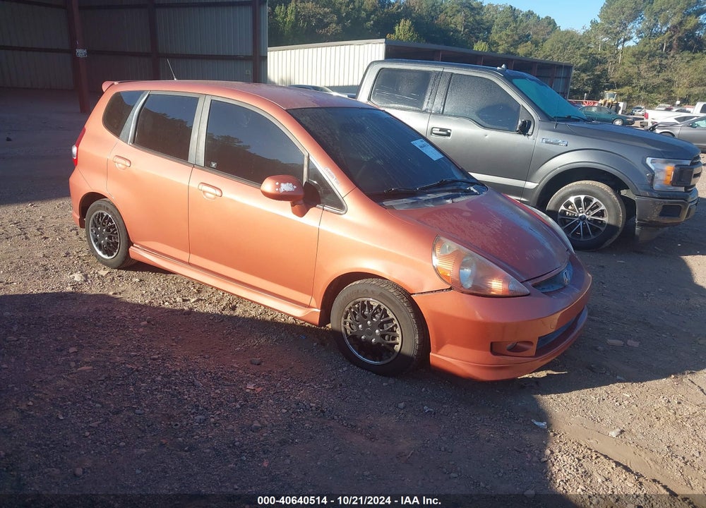 2007 HONDA FIT SPORT VIN: JHMGD38637S022987