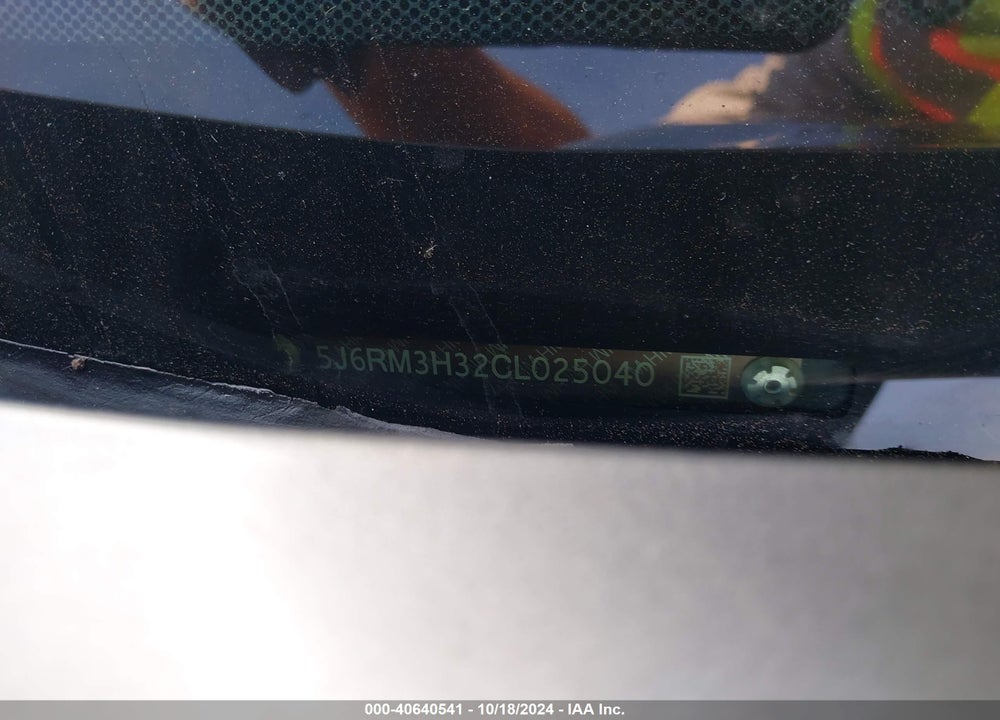 2012 HONDA CR-V LX VIN: 5J6RM3H32CL025040