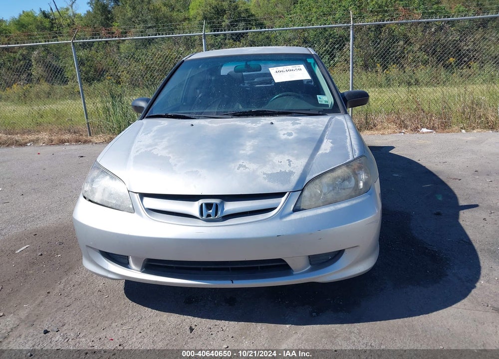 2005 HONDA CIVIC SDN VP VIN: 2HGES16385H581856