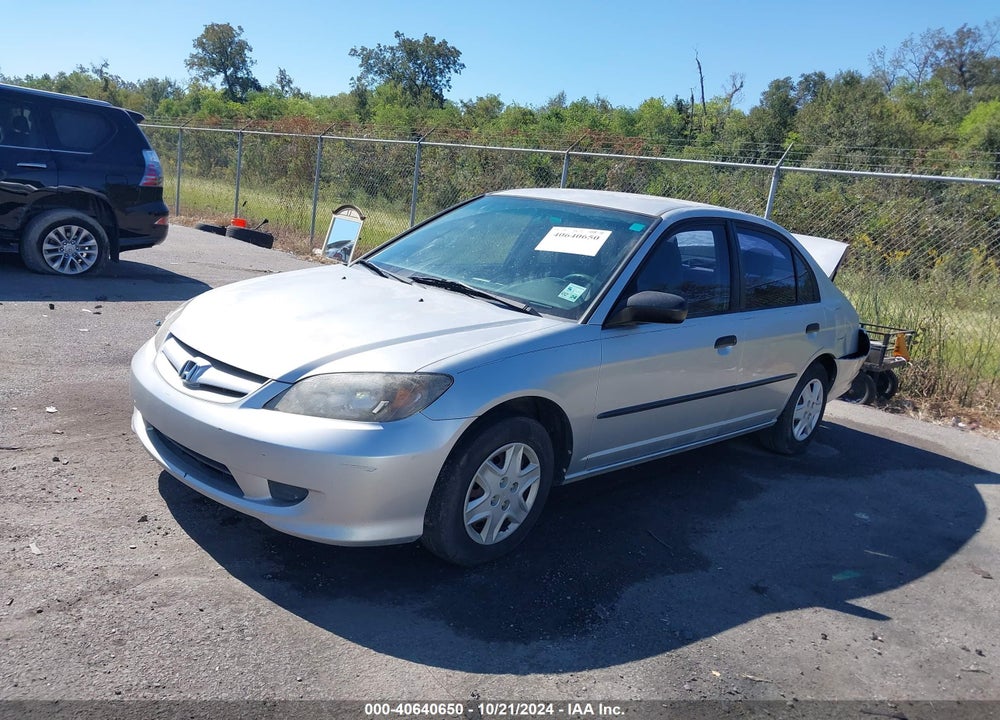 2005 HONDA CIVIC SDN VP VIN: 2HGES16385H581856