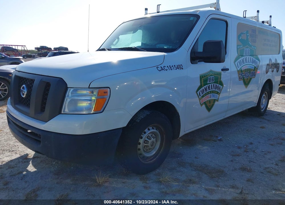 2015 NISSAN NV CARGO NV1500 S V6 VIN: 1N6BF0KLXFN800229