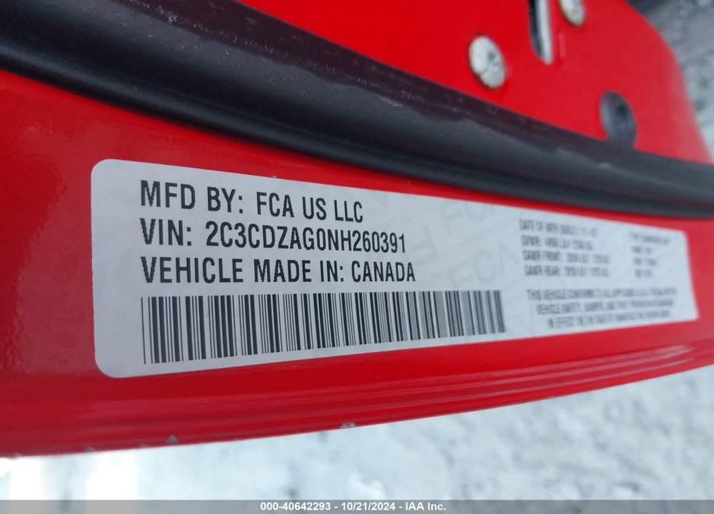 2022 DODGE CHALLENGER SXT VIN: 2C3CDZAG0NH260391