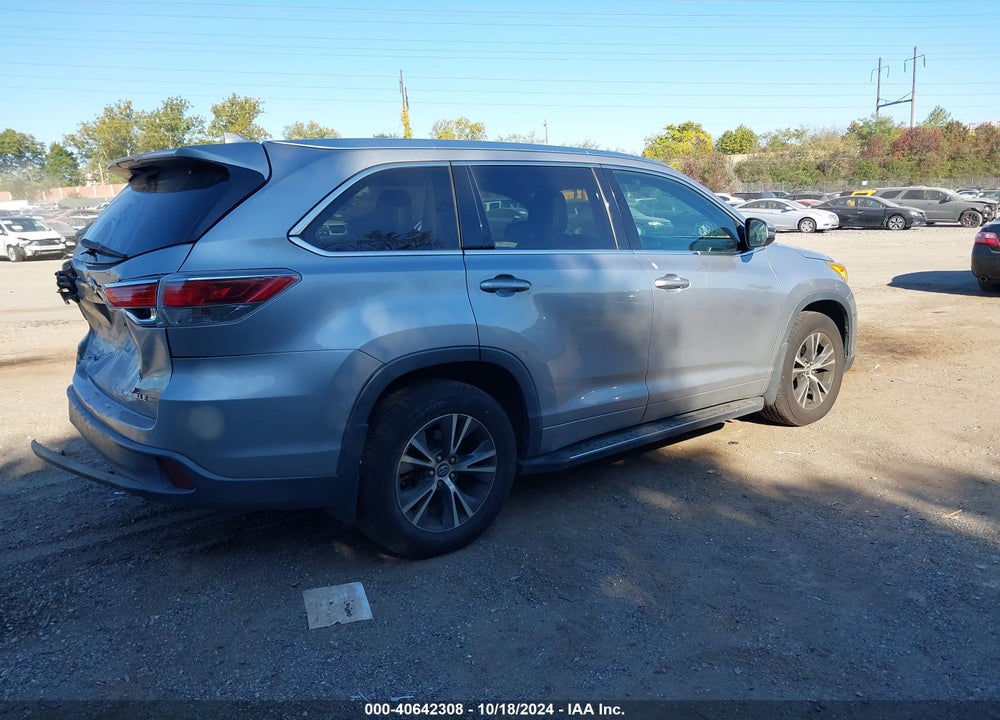 2016 TOYOTA HIGHLANDER XLE V6 VIN: 5TDJKRFH1GS344959