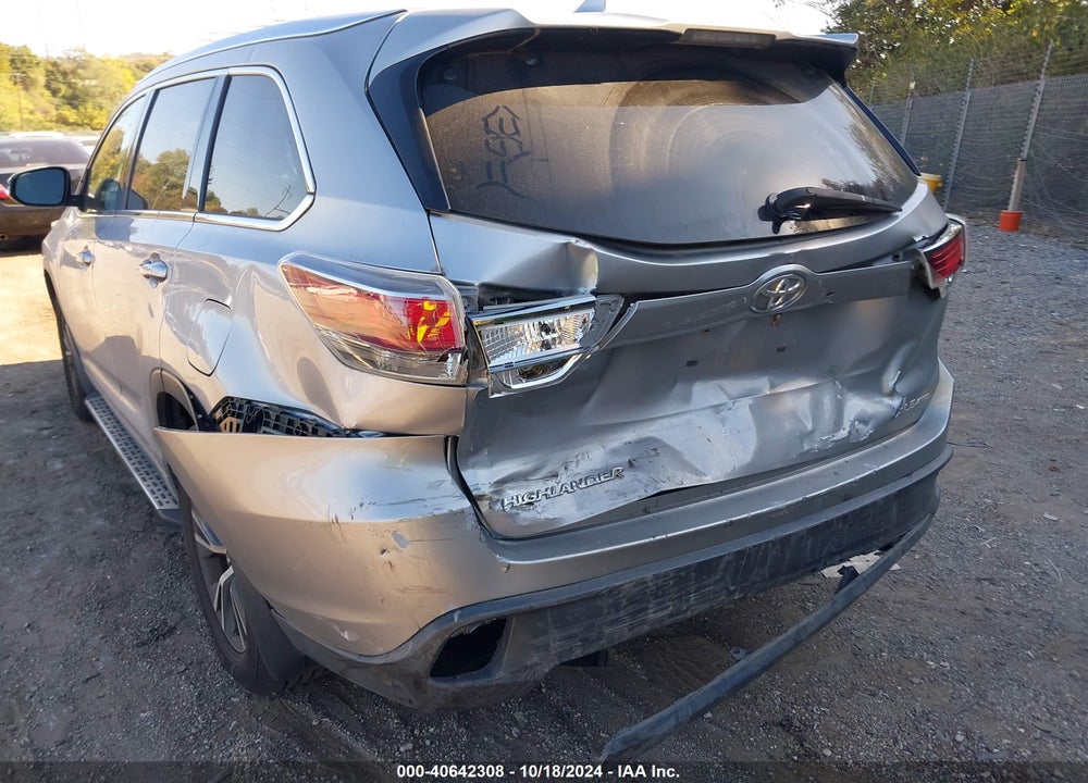2016 TOYOTA HIGHLANDER XLE V6 VIN: 5TDJKRFH1GS344959