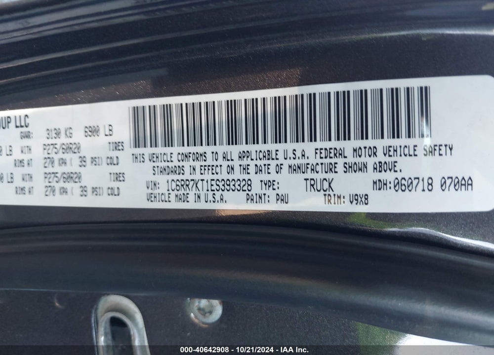 2014 RAM 1500 EXPRESS VIN: 1C6RR7KT1ES393328