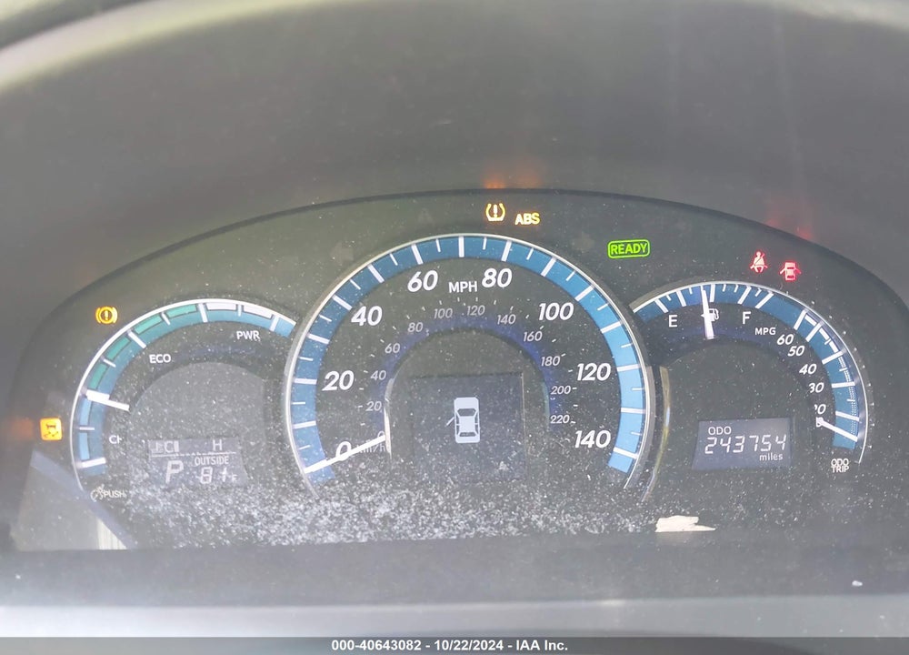 2012 TOYOTA CAMRY HYBRID XLE VIN: 4T1BD1FK8CU024583