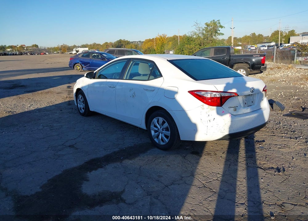2016 TOYOTA COROLLA LE VIN: 2T1BURHE7GC717805