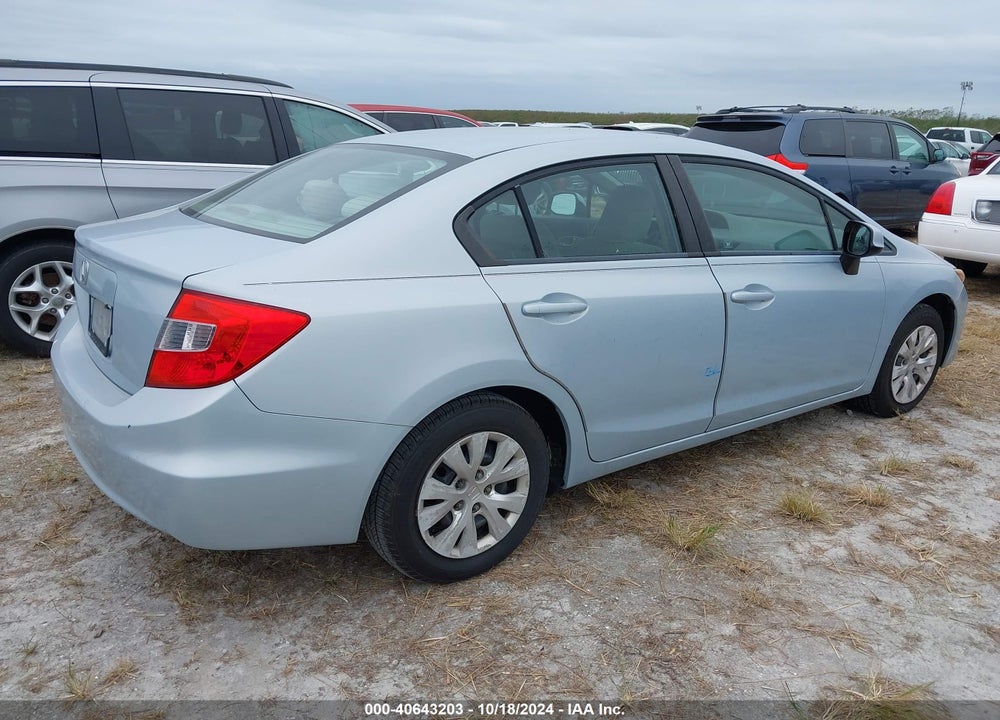 2012 HONDA CIVIC SDN LX VIN: 2HGFB2F56CH598177