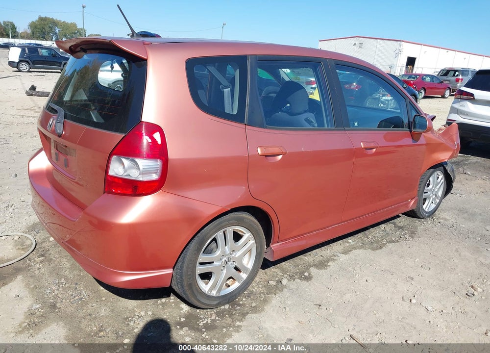 2007 HONDA FIT SPORT VIN: JHMGD38677S043499