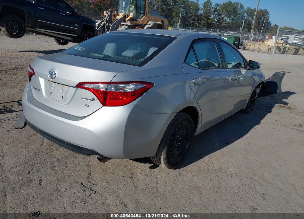 2014 TOYOTA COROLLA LE VIN: 2T1BURHE7EC207760