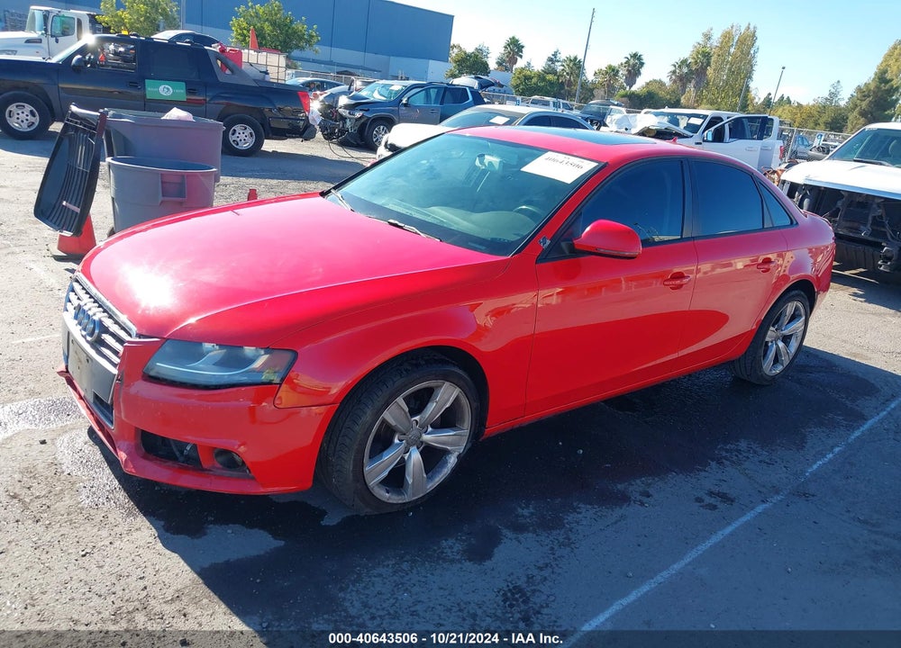 2009 AUDI A4 2.0T PREMIUM VIN: WAUJF78KX9N068269