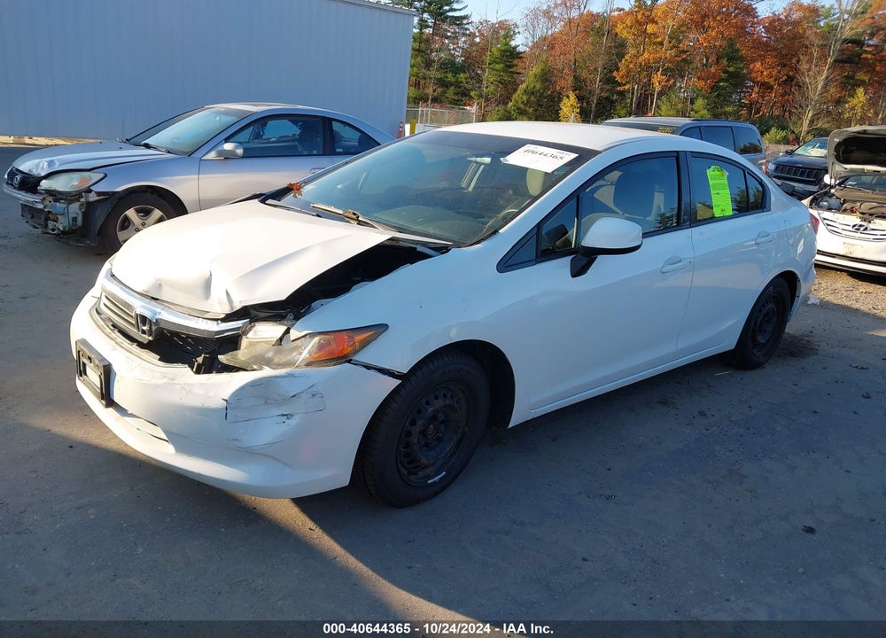 2012 HONDA CIVIC SDN LX VIN: 2HGFB2F51CH587507
