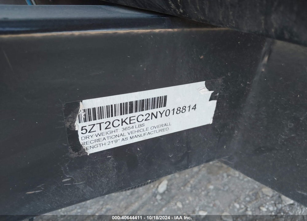 2022 CHEROKEE OTHER VIN: 5ZT2CKEC2NY018814