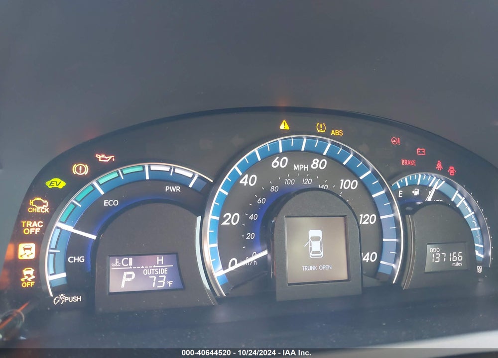 2012 TOYOTA CAMRY HYBRID XLE VIN: 4T1BD1FK2CU059751