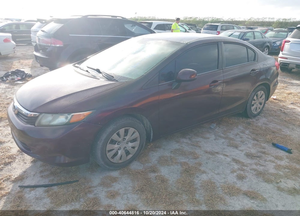 2012 HONDA CIVIC SDN LX VIN: 2HGFB2F52CH547758