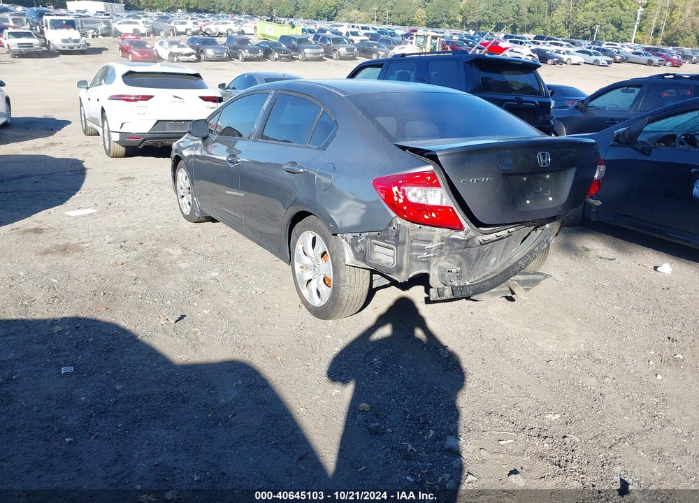 2012 HONDA CIVIC LX VIN: 19XFB2F59CE033075