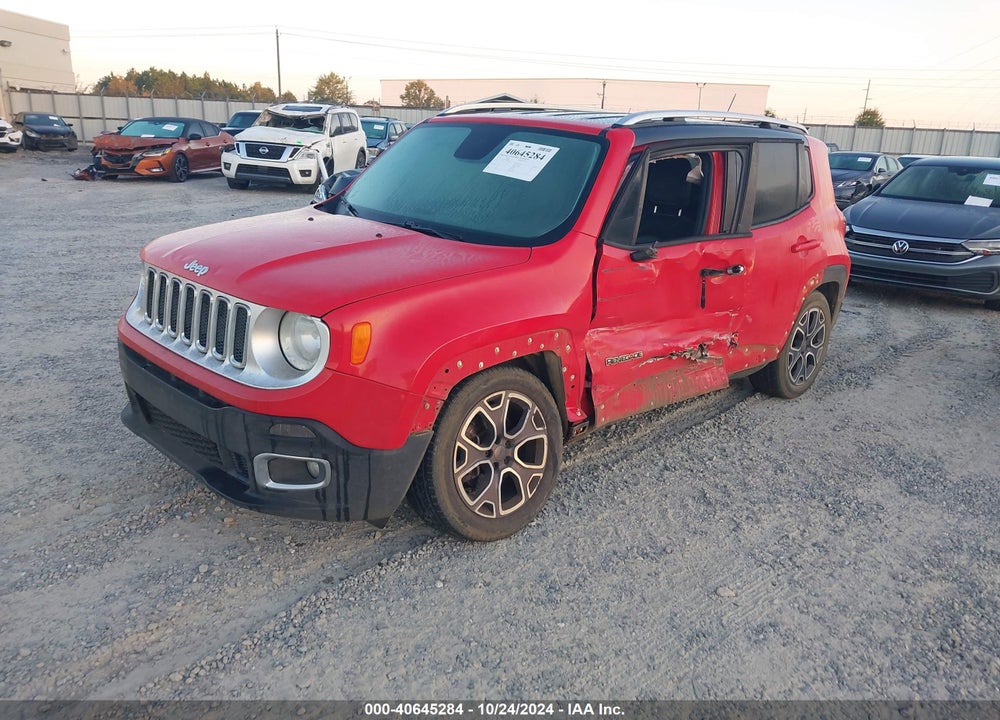 2015 JEEP RENEGADE LIMITED VIN: ZACCJADT2FPB27081