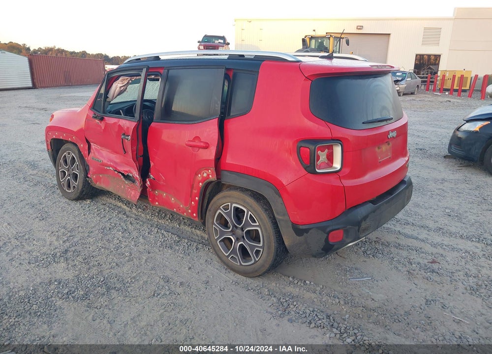 2015 JEEP RENEGADE LIMITED VIN: ZACCJADT2FPB27081