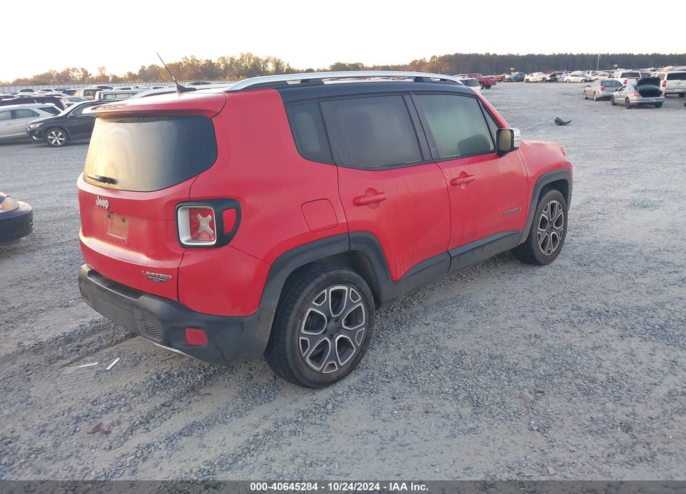 2015 JEEP RENEGADE LIMITED VIN: ZACCJADT2FPB27081