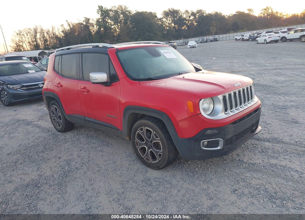 2015 JEEP RENEGADE LIMITED VIN: ZACCJADT2FPB27081