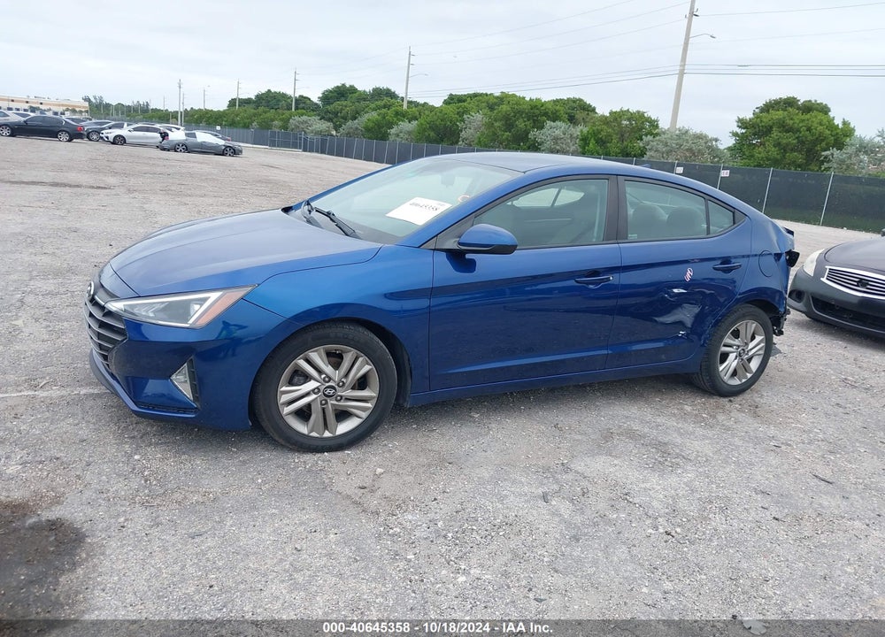 2019 HYUNDAI ELANTRA SEL VIN: 5NPD84LF9KH440614