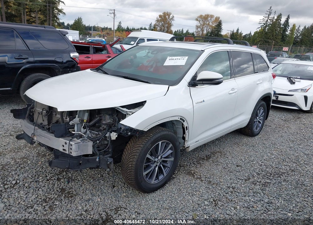 2018 TOYOTA HIGHLANDER HYBRID XLE VIN: 5TDJGRFH7JS041516